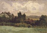 houses and trees by Edward Mitchell Bannister